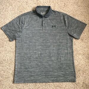 Under Armour Golf Polo Shirt Men's XL The Performance Polo Loose Fit Gray